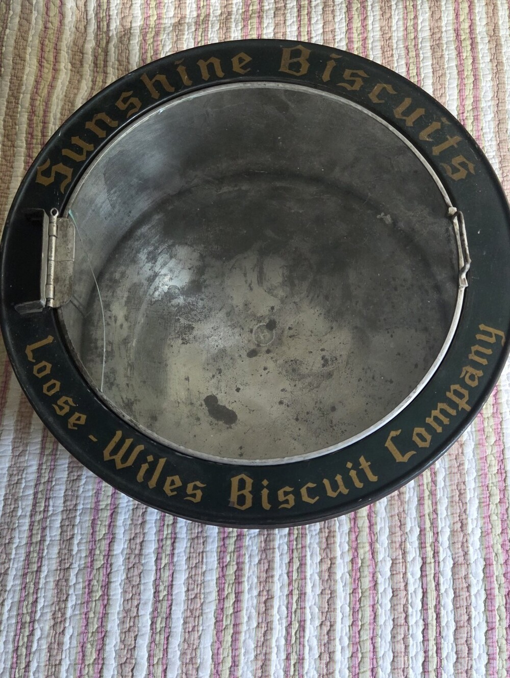 Vintage Tin Biscuit Container